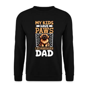 Leonberger Papa - Unisex Pullover - Schwarz - Vorne - Alina (178cm) & Michal (187cm)