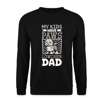 Lion Dad - Unisex Sweatshirt - black - Front - Alina (178cm) & Michal (187cm)