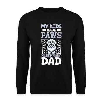 Maremma-Abruzzo Shepherd Dad - Unisex Sweatshirt - black - Front - Alina (178cm) & Michal (187cm)