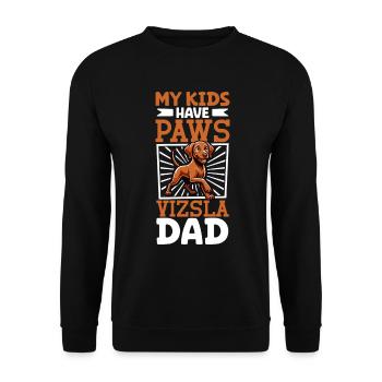 Magyar Vizsla Papa - Unisex Sweatshirt - black - Front - Alina (178cm) & Michal (187cm)