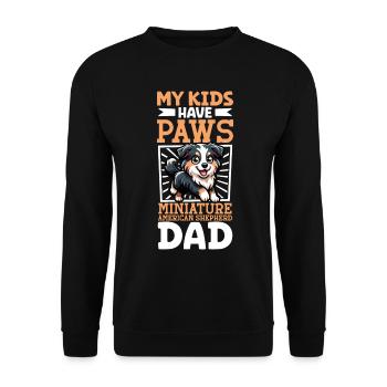 Miniature American Shepherd Dad - Unisex Sweatshirt - black - Front - Alina (178cm) & Michal (187cm)