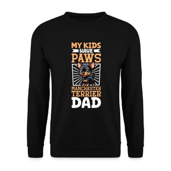 Manchester Terrier Dad - Unisex Sweatshirt - black - Front - Alina (178cm) & Michal (187cm)