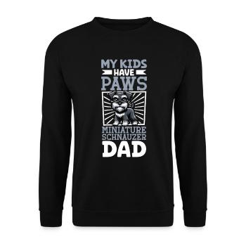Miniature Schnauzer Dad - Unisex Sweatshirt - black - Front - Alina (178cm) & Michal (187cm)