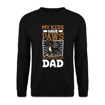 Cur de montagne Papa - Sweat-shirt Unisexe - noir - Devant - Alina (178cm) & Michal (187cm)