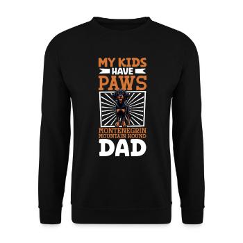 Montenegrin Mountain Hound Papa - Unisex Sweatshirt - black - Front - Alina (178cm) & Michal (187cm)