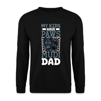 Mudi Papa - Sweat-shirt Unisexe - noir - Devant - Alina (178cm) & Michal (187cm)