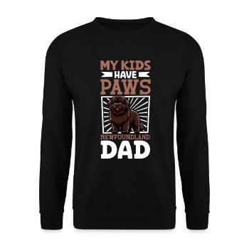 Newfoundland dad - Unisex Sweatshirt - black - Front - Alina (178cm) & Michal (187cm)