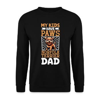Norfolk Terrier Dad - Unisex Sweatshirt - black - Front - Alina (178cm) & Michal (187cm)