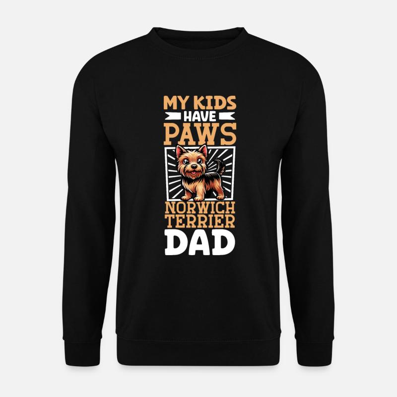 Norwich Terrier Papa - Unisex Pullover - Schwarz