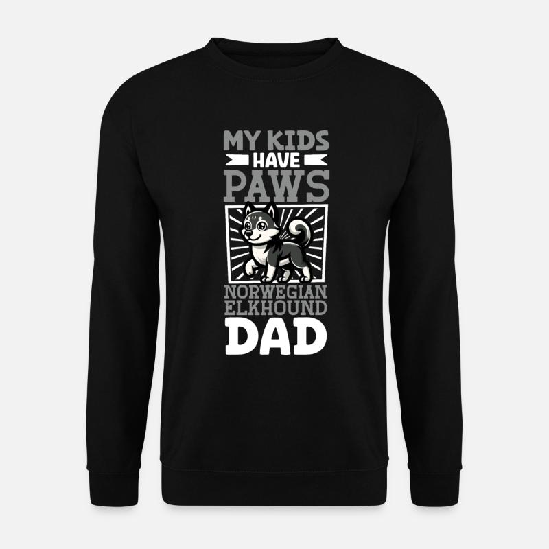 Norwegian Elkhound Dad - Unisex Sweatshirt - black