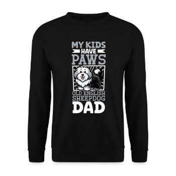 Bobtail Dad - Unisex Sweatshirt - black - Front - Alina (178cm) & Michal (187cm)