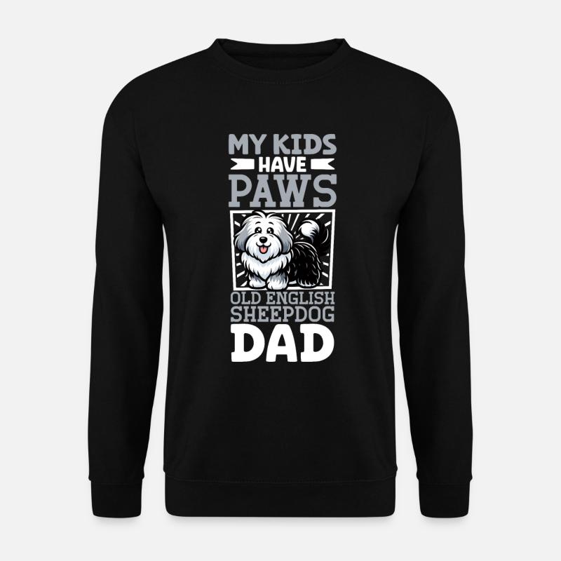 Bobtail Papa - Unisex Pullover - Schwarz