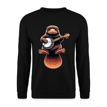 Joueur de banjo Bluegrass Platypus Animal - Sweat-shirt Unisexe - noir - Devant - Alina (178cm) & Michal (187cm)
