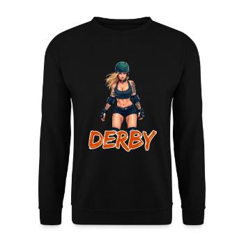Roller Girl - Unisex Pullover - Schwarz - Vorne - Alina (178cm) & Michal (187cm)