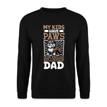 Olde English Bulldog Dad - Unisex Sweatshirt - black - Front - Alina (178cm) & Michal (187cm)