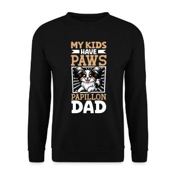 Papillon Papa - Unisex Pullover - Schwarz - Vorne - Alina (178cm) & Michal (187cm)