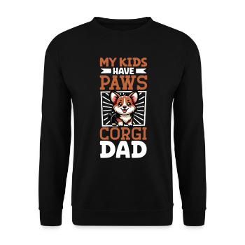 Welsh Corgi Pembroke Dad - Unisex Sweatshirt - black - Front - Alina (178cm) & Michal (187cm)