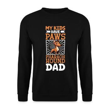 Pharaoh Dog Dad - Unisex Sweatshirt - black - Front - Alina (178cm) & Michal (187cm)