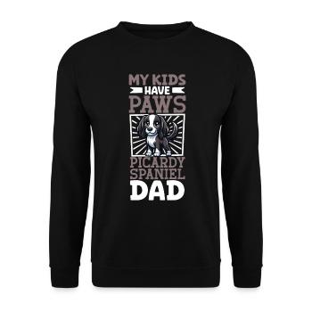 Epagneul Picard Papa - Unisex Sweatshirt - black - Front - Alina (178cm) & Michal (187cm)