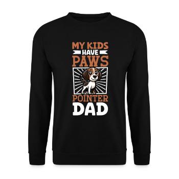 English Pointer Papa - Unisex Sweatshirt - black - Front - Alina (178cm) & Michal (187cm)