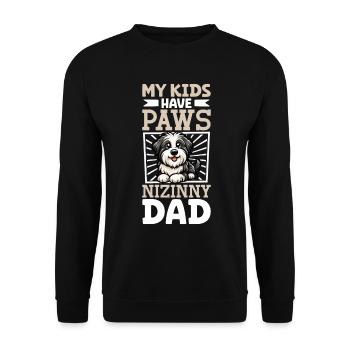 Polski Owczarek Nizinny Papa - Unisex Sweatshirt - black - Front - Alina (178cm) & Michal (187cm)