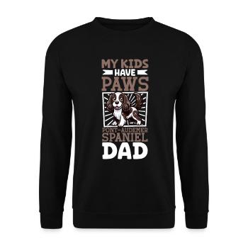Epagneul de Pont-Audemer Papa - Sweat-shirt Unisexe - noir - Devant - Alina (178cm) & Michal (187cm)