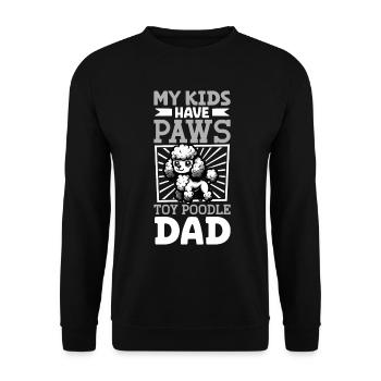 Toy Poodle Dad - Unisex Sweatshirt - black - Front - Alina (178cm) & Michal (187cm)