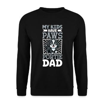 Portuguese Water Dog Dad - Unisex Sweatshirt - black - Front - Alina (178cm) & Michal (187cm)
