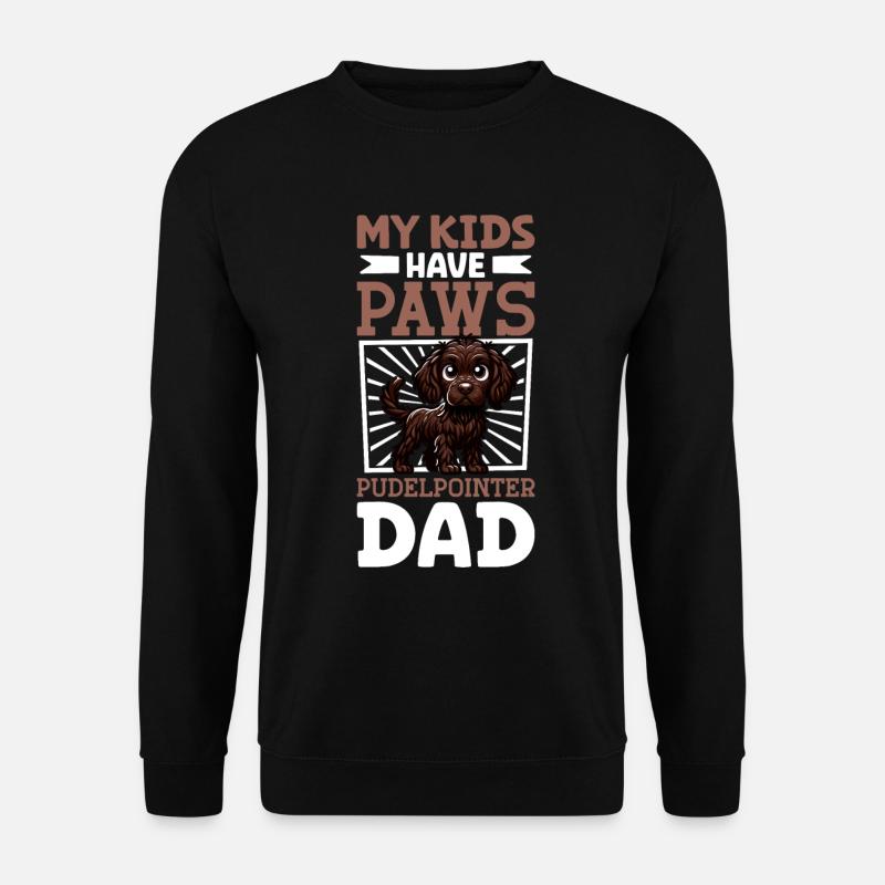 Caniche pointer papa - Sweat-shirt Unisexe - noir