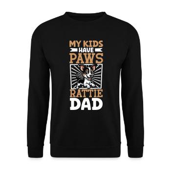 Rat Terrier Papa - Unisex Pullover - Schwarz - Vorne - Alina (178cm) & Michal (187cm)