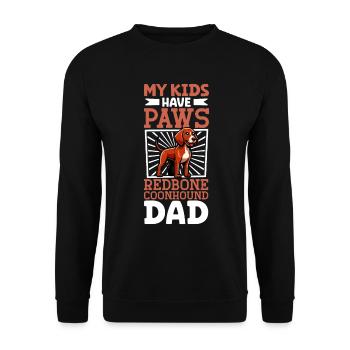 Redbone Coonhound Dad - Unisex Sweatshirt - black - Front - Alina (178cm) & Michal (187cm)