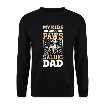 Saluki Dad - Unisex Sweatshirt - black - Front - Alina (178cm) & Michal (187cm)