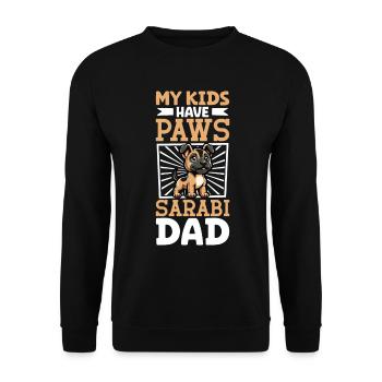 Zentral persischer Hirtenhund Qhadrejooni Papa - Unisex Pullover - Schwarz - Vorne - Alina (178cm) & Michal (187cm)