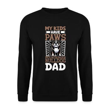 Serrano Bulldog Dad - Unisex Sweatshirt - black - Front - Alina (178cm) & Michal (187cm)