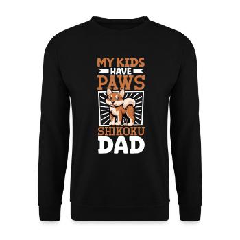 Shikoku Papa - Unisex Sweatshirt - black - Front - Alina (178cm) & Michal (187cm)