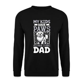 Slovensky cuvac dad - Unisex Sweatshirt - black - Front - Alina (178cm) & Michal (187cm)