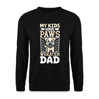Terrier de blé à poil doux irlandais papa - Sweat-shirt Unisexe - noir - Devant - Alina (178cm) & Michal (187cm)