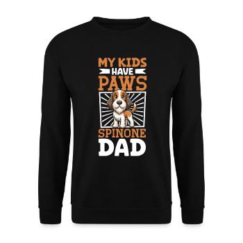 Spinone Italiano Papa - Unisex Sweatshirt - black - Front - Alina (178cm) & Michal (187cm)