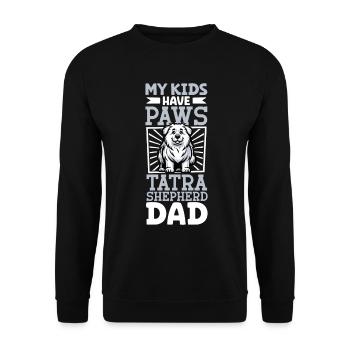 Polski Owczarek Podhalanski Papa - Unisex Sweatshirt - black - Front - Alina (178cm) & Michal (187cm)