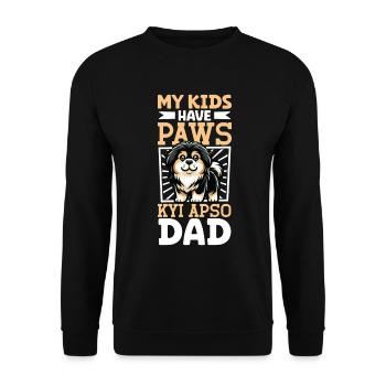 Papa tibétain Kyi Apso - Sweat-shirt Unisexe - noir - Devant - Alina (178cm) & Michal (187cm)