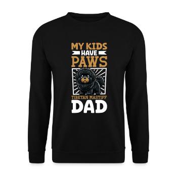Tibetdogge Papa - Unisex Pullover - Schwarz - Vorne - Alina (178cm) & Michal (187cm)