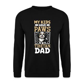 Tibetan Terrier Dad - Unisex Sweatshirt - black - Front - Alina (178cm) & Michal (187cm)