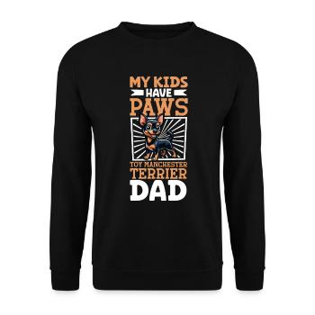 Manchester Terrier Dad - Unisex Sweatshirt - black - Front - Alina (178cm) & Michal (187cm)