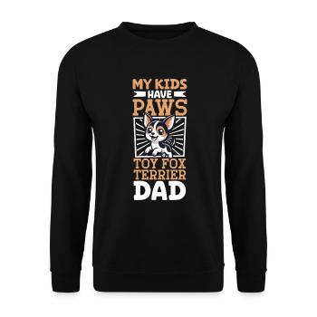 American Toy Terrier Papa - Unisex Pullover - Schwarz - Vorne - Alina (178cm) & Michal (187cm)