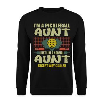 Im A Pickleball Aunt Like A Normal Aunt Pickleball - Sweat-shirt Unisexe - noir - Devant - Alina (178cm) & Michal (187cm)
