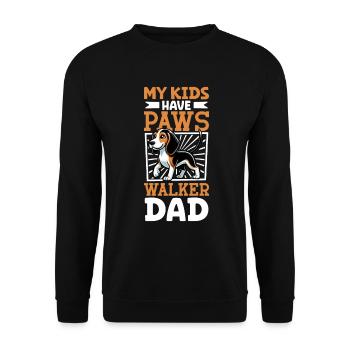 Treeing Walker Coonhound Papa - Unisex Pullover - Schwarz - Vorne - Alina (178cm) & Michal (187cm)