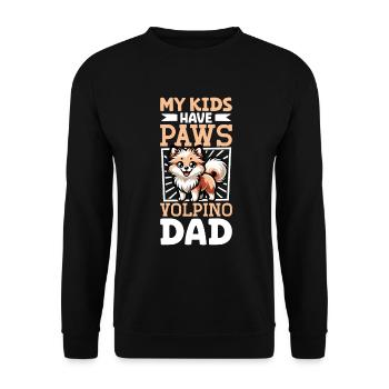 Volpino Italiano Papa - Unisex Sweatshirt - black - Front - Alina (178cm) & Michal (187cm)