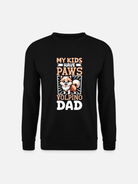 Volpino Italiano Papa - Unisex Sweatshirt - black