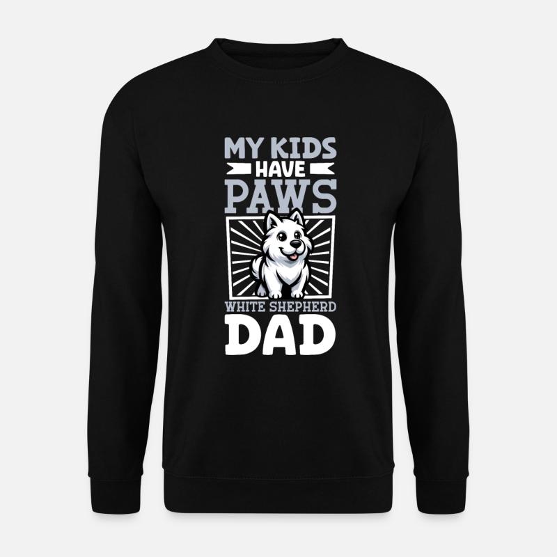 Weißer Schäferhund Papa - Unisex Pullover - Schwarz
