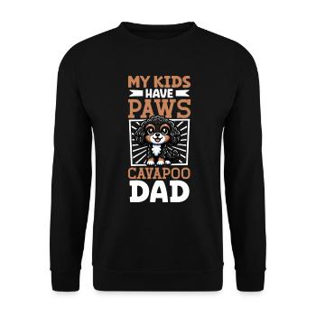 Cavapoo Papa - Sweat-shirt Unisexe - noir - Devant - Alina (178cm) & Michal (187cm)